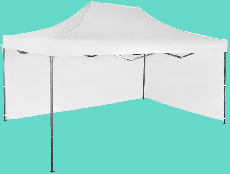 Fotografia produktu: Expodom Párty stan 3x4,5m – oceľový, Biela, 2 bočné plachty