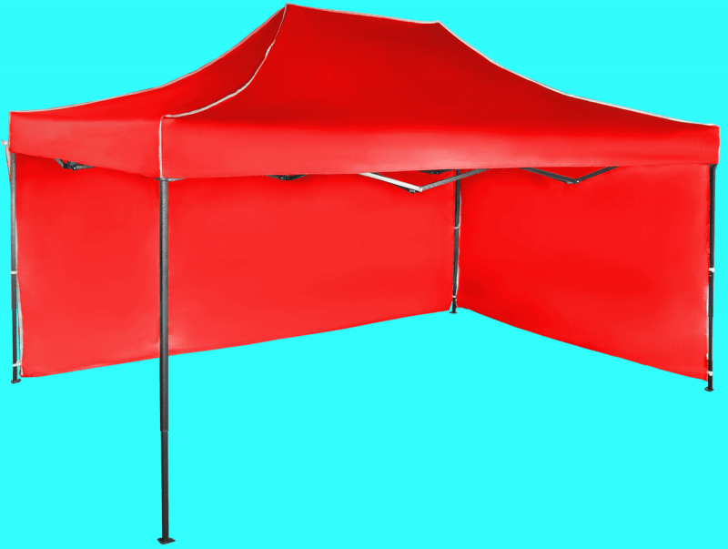 Fotografia produktu: Expodom Párty stan 3x4,5m – oceľový, Červená, 2 bočné plachty