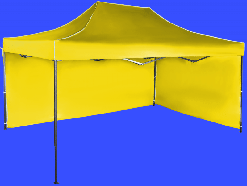 Fotografia produktu: Expodom Párty stan 3x4,5m – oceľový, Žltá, 2 bočné plachty