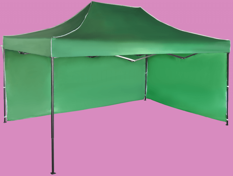 Fotografia produktu: Expodom Párty stan 3x4,5m – oceľový, Zelená, 2 bočné plachty
