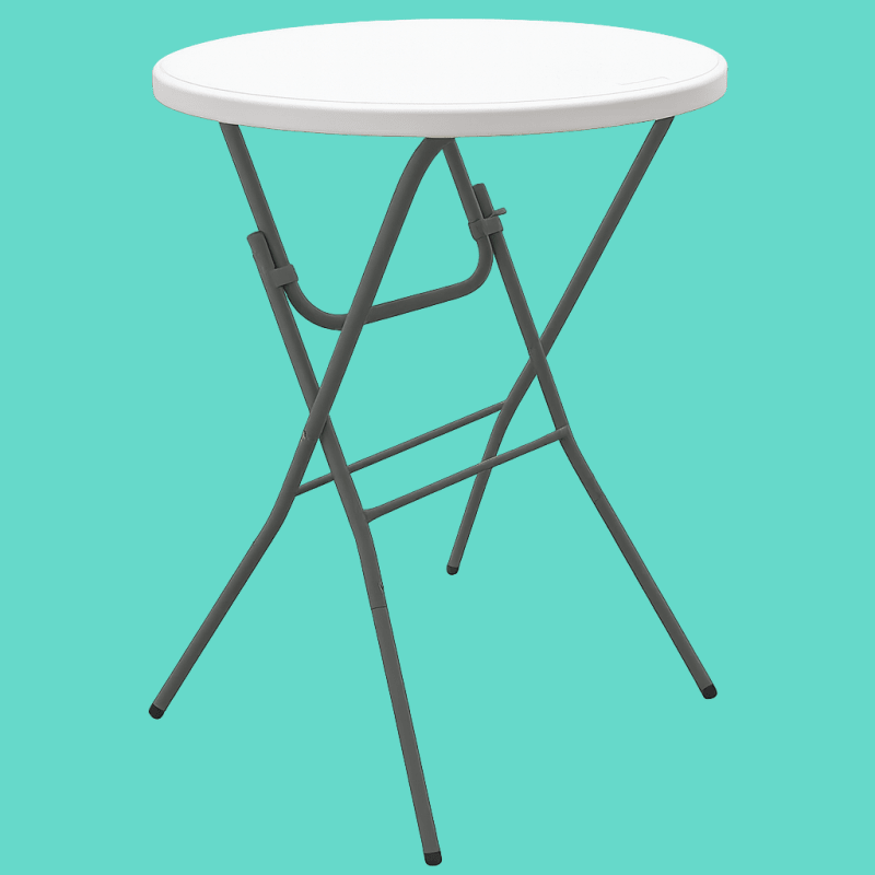 Skladací okrúhly "barový" stôl